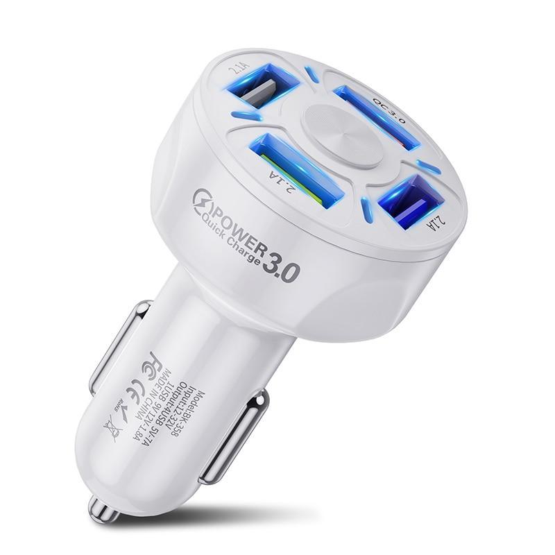 Adaptador USB Turbo Veicular - Car Charger eletronicos 071 AmploTech Branco 