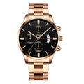Relógio Masculino Cuena Estilo Inox - Luxury Watch relógio 019 AmploTech Bronze com Preto 