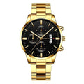 Relógio Masculino Cuena Estilo Inox - Luxury Watch relógio 019 AmploTech Dourado com Preto 