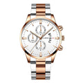 Relógio Masculino Cuena Estilo Inox - Luxury Watch relógio 019 AmploTech Prata com Dourado 