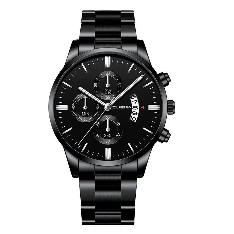 Relógio Masculino Cuena Estilo Inox - Luxury Watch relógio 019 AmploTech Preto 