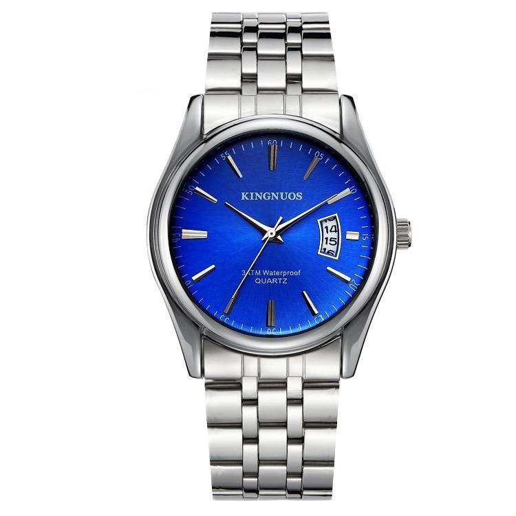 Relógio Masculino Kingnuos Casual - Casual Style relógio 036 AmploTech Prata/ Azul 