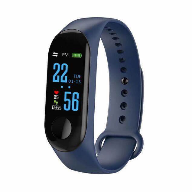 Smartwatch Tracker Fitness M3 - Sports Smartwatch relógio 020 AmploTech Azul 